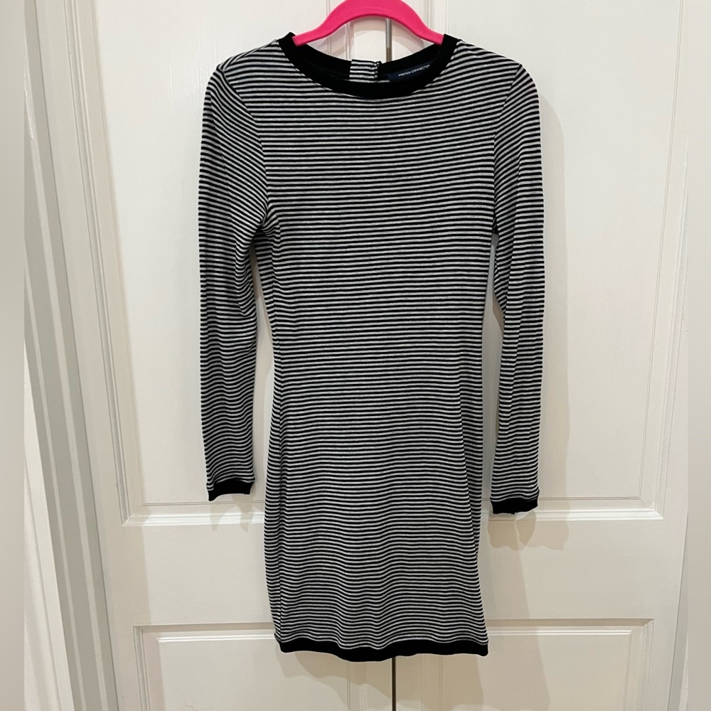 Size 4 striped long sleeved French Connection dress